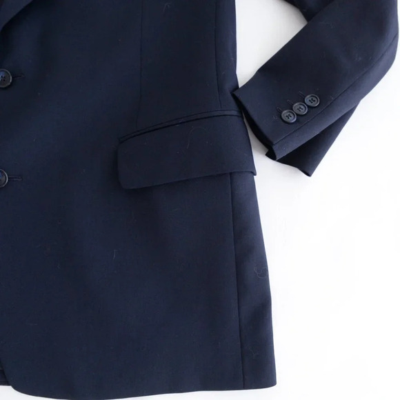 Vintage Austin Reed Navy 100% Wool 2 Button Blazer Sports Coat - Picture 14 of 16